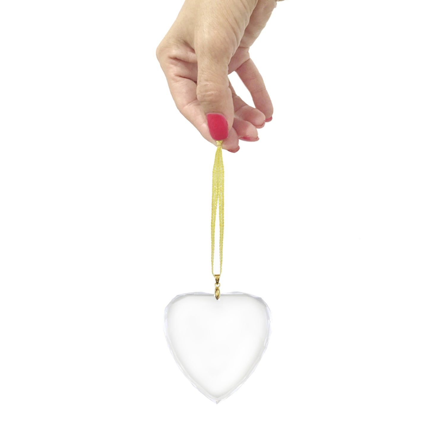 LaserGram Christmas Ornament, Biohazard Symbol, Personalized Engraving Included (Heart Shape)