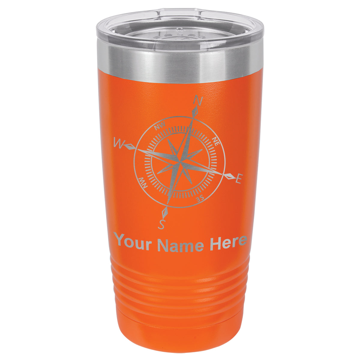 20oz Vacuum Insulated Tumbler Mug, Compass Rose, Personalized Engraving Included