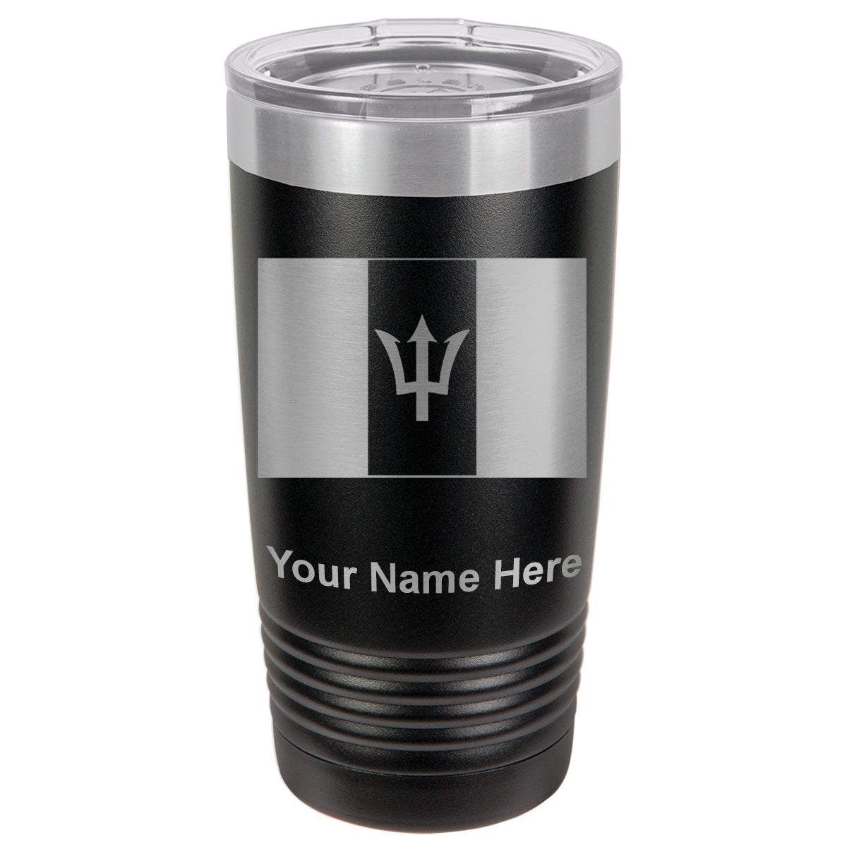 20oz Vacuum Insulated Tumbler Mug, Flag of Barbados, Personalized Engraving Included
