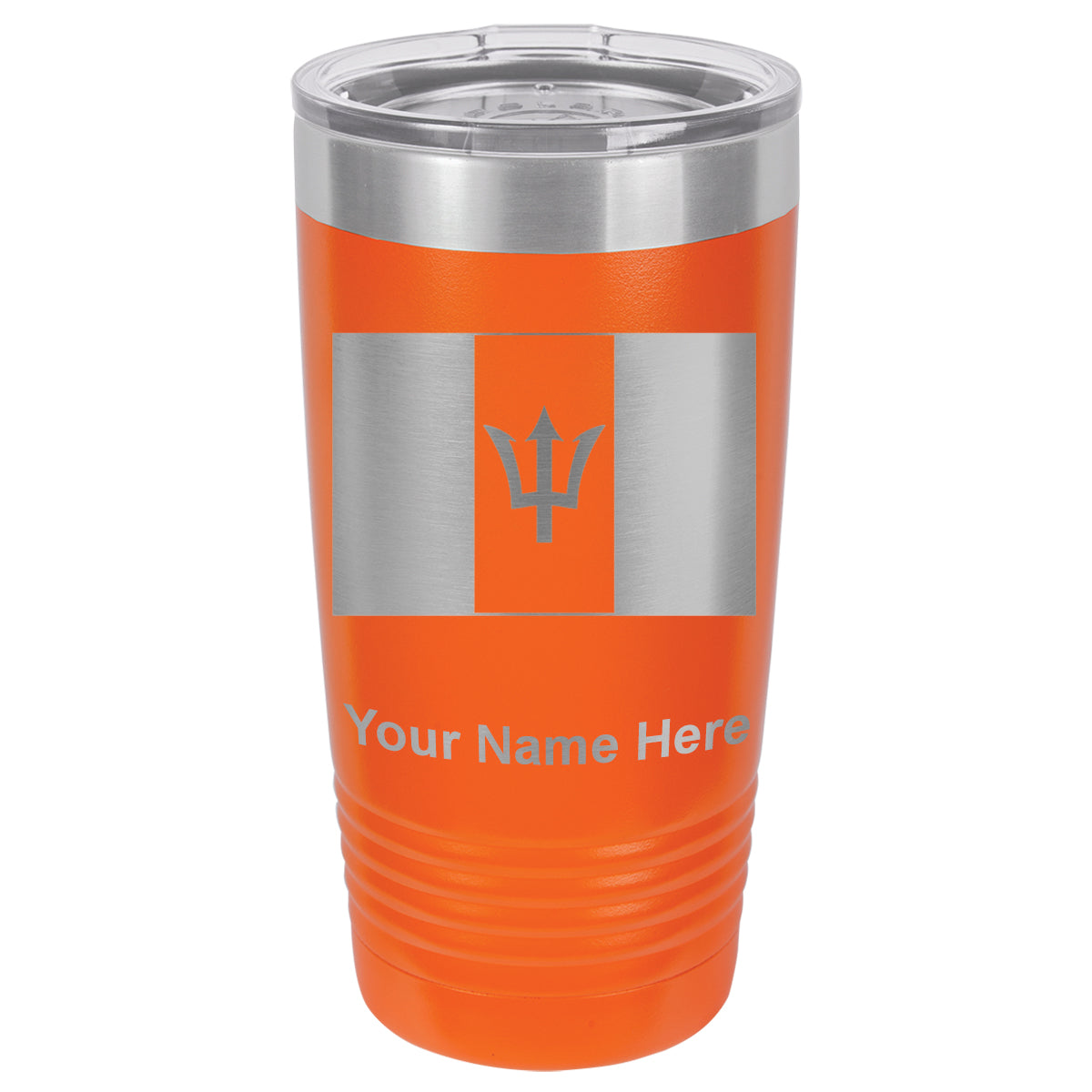 20oz Vacuum Insulated Tumbler Mug, Flag of Barbados, Personalized Engraving Included
