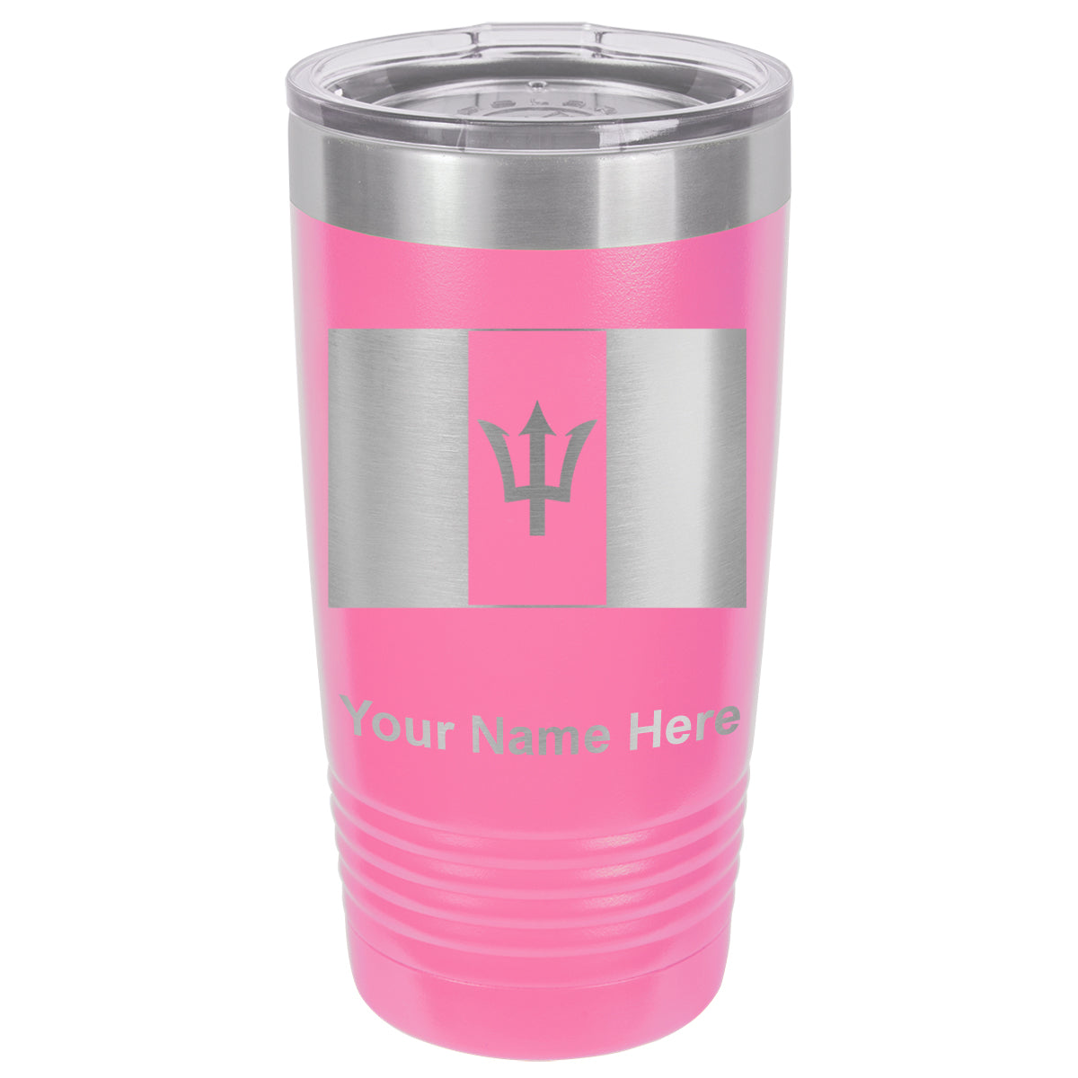 20oz Vacuum Insulated Tumbler Mug, Flag of Barbados, Personalized Engraving Included