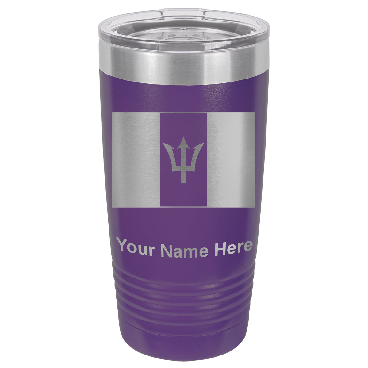 20oz Vacuum Insulated Tumbler Mug, Flag of Barbados, Personalized Engraving Included