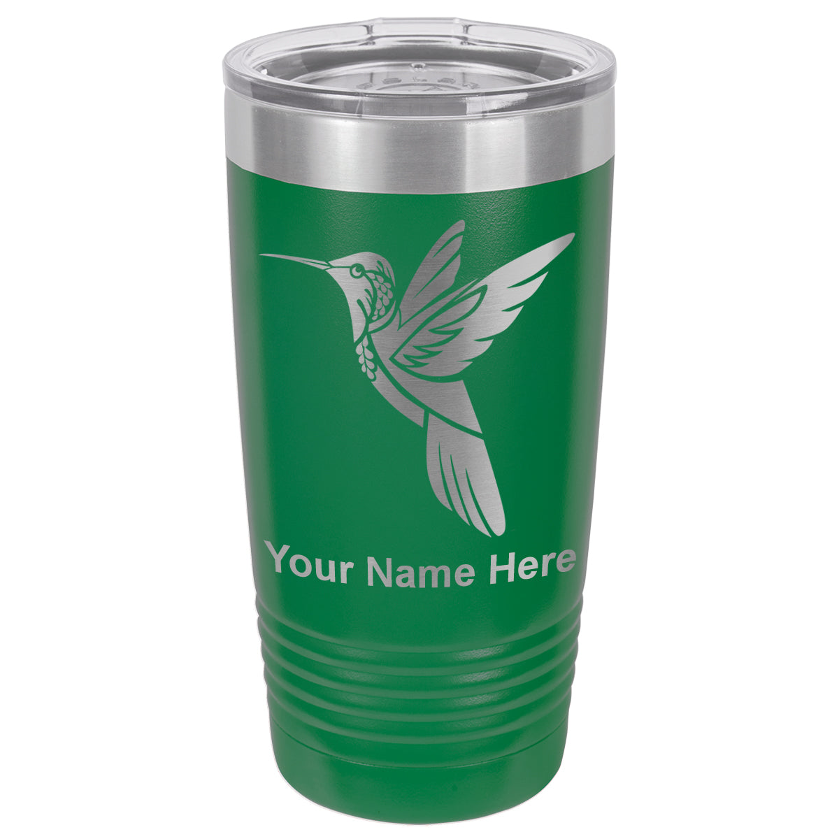 20oz Vacuum Insulated Tumbler Mug, Hummingbird, Personalized Engraving Included