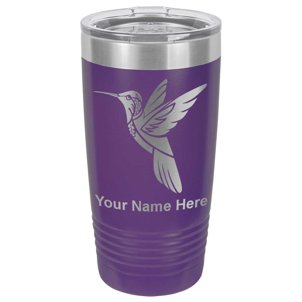 20oz Vacuum Insulated Tumbler Mug, Hummingbird, Personalized Engraving Included