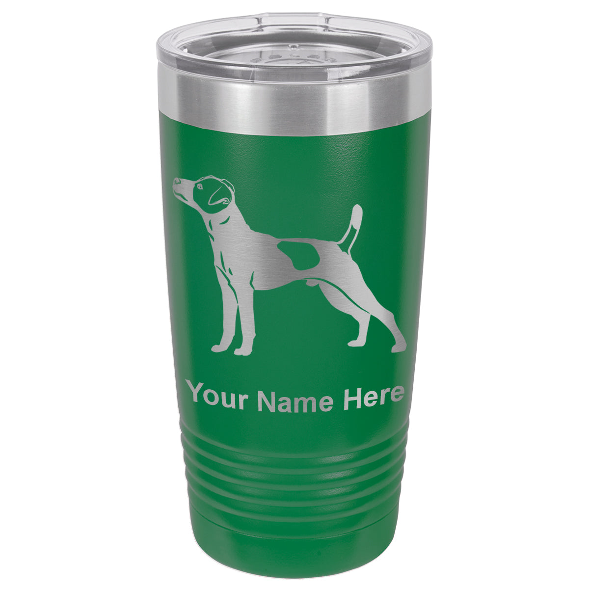 20oz Vacuum Insulated Tumbler Mug, Jack Russell Terrier Dog, Personalized Engraving Included