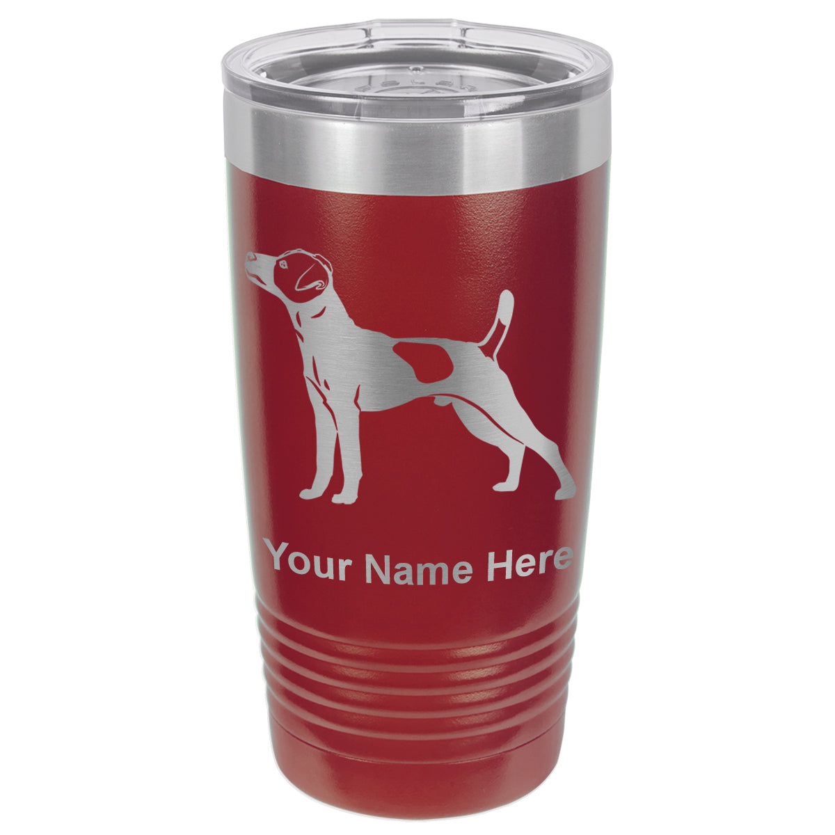 20oz Vacuum Insulated Tumbler Mug, Jack Russell Terrier Dog, Personalized Engraving Included