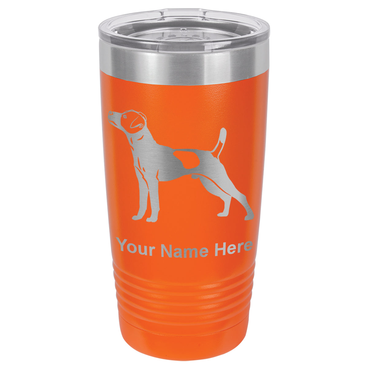 20oz Vacuum Insulated Tumbler Mug, Jack Russell Terrier Dog, Personalized Engraving Included