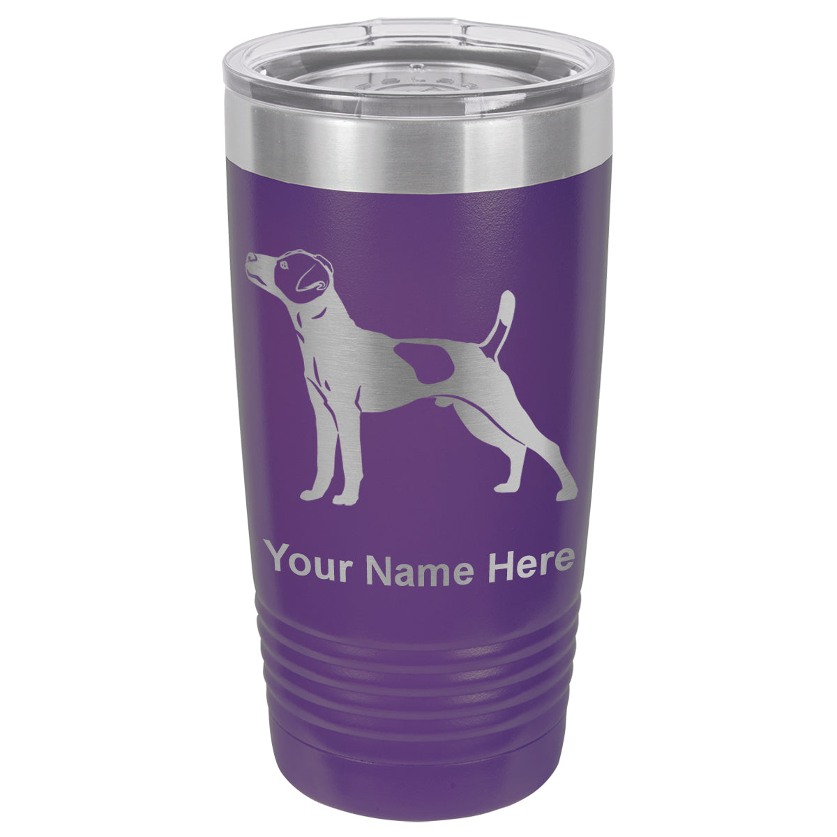 20oz Vacuum Insulated Tumbler Mug, Jack Russell Terrier Dog, Personalized Engraving Included