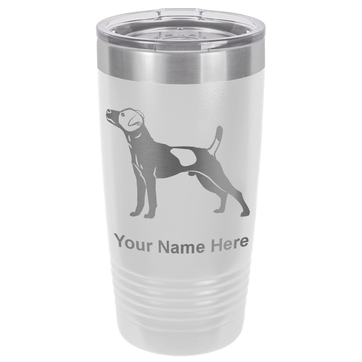 20oz Vacuum Insulated Tumbler Mug, Jack Russell Terrier Dog, Personalized Engraving Included