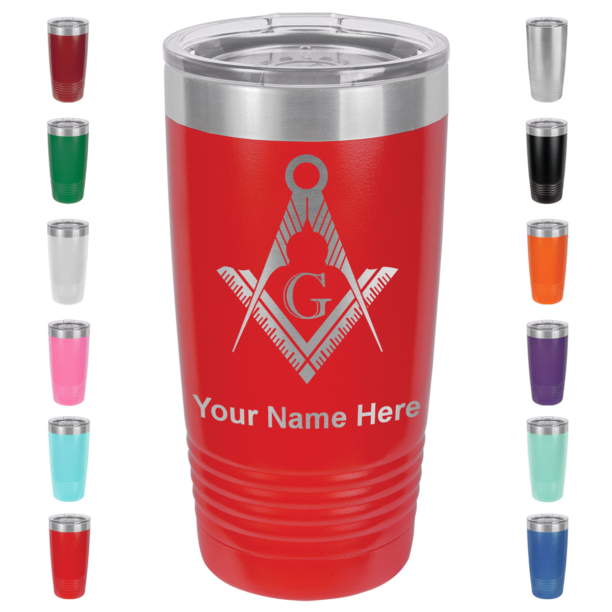 Custom Engraved Silicone Tumblers, 20 ounce