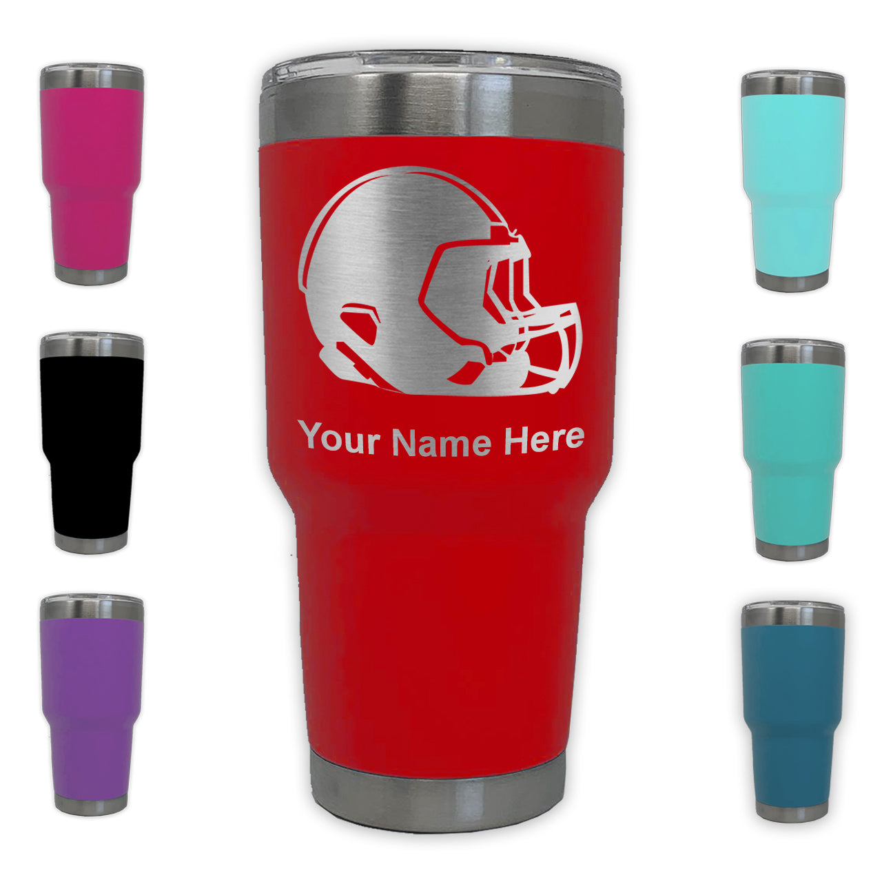 Personalized Football Helmet Tumbler