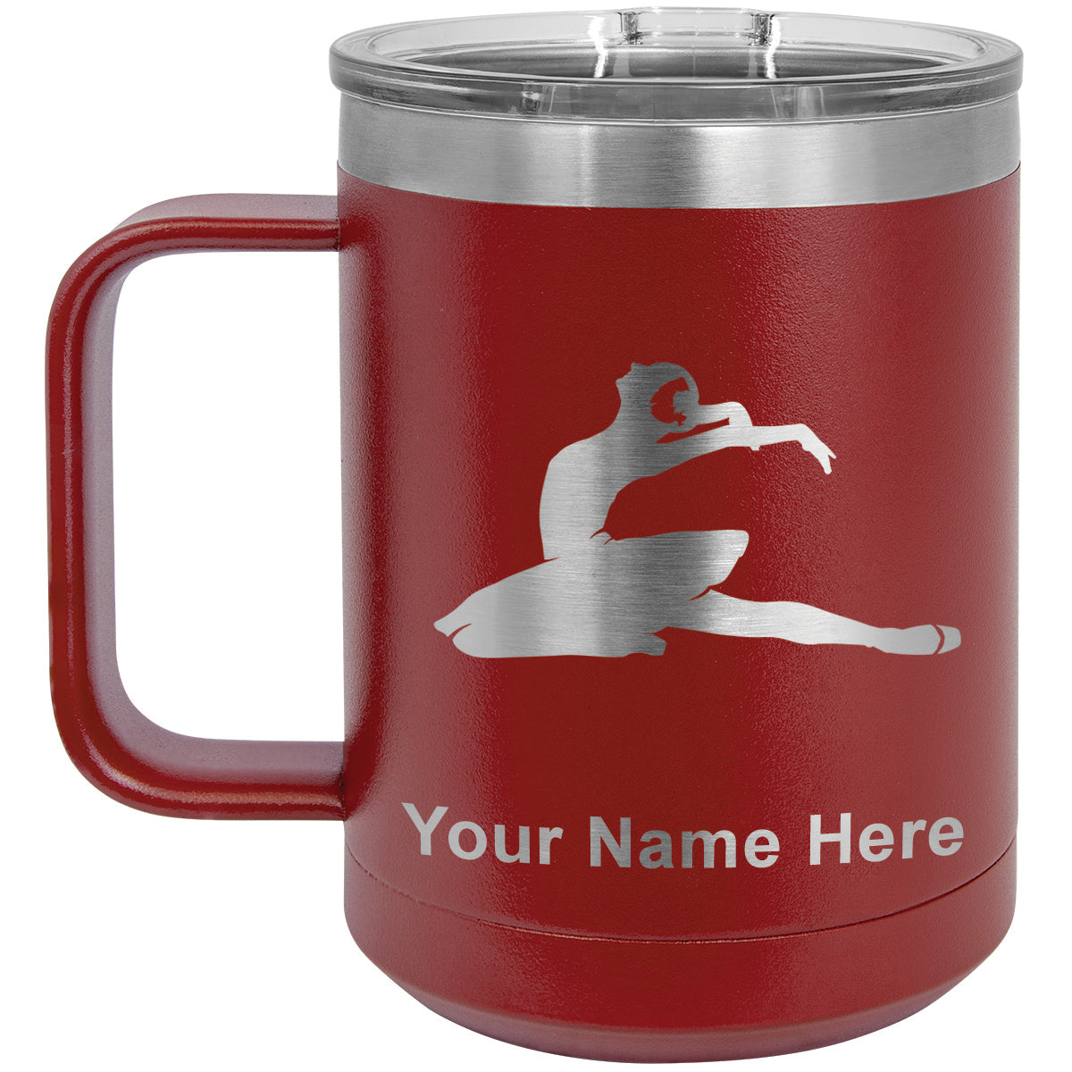 15oz Vacuum Insulated Coffee Mug, Dancer, Personalized Engraving Included