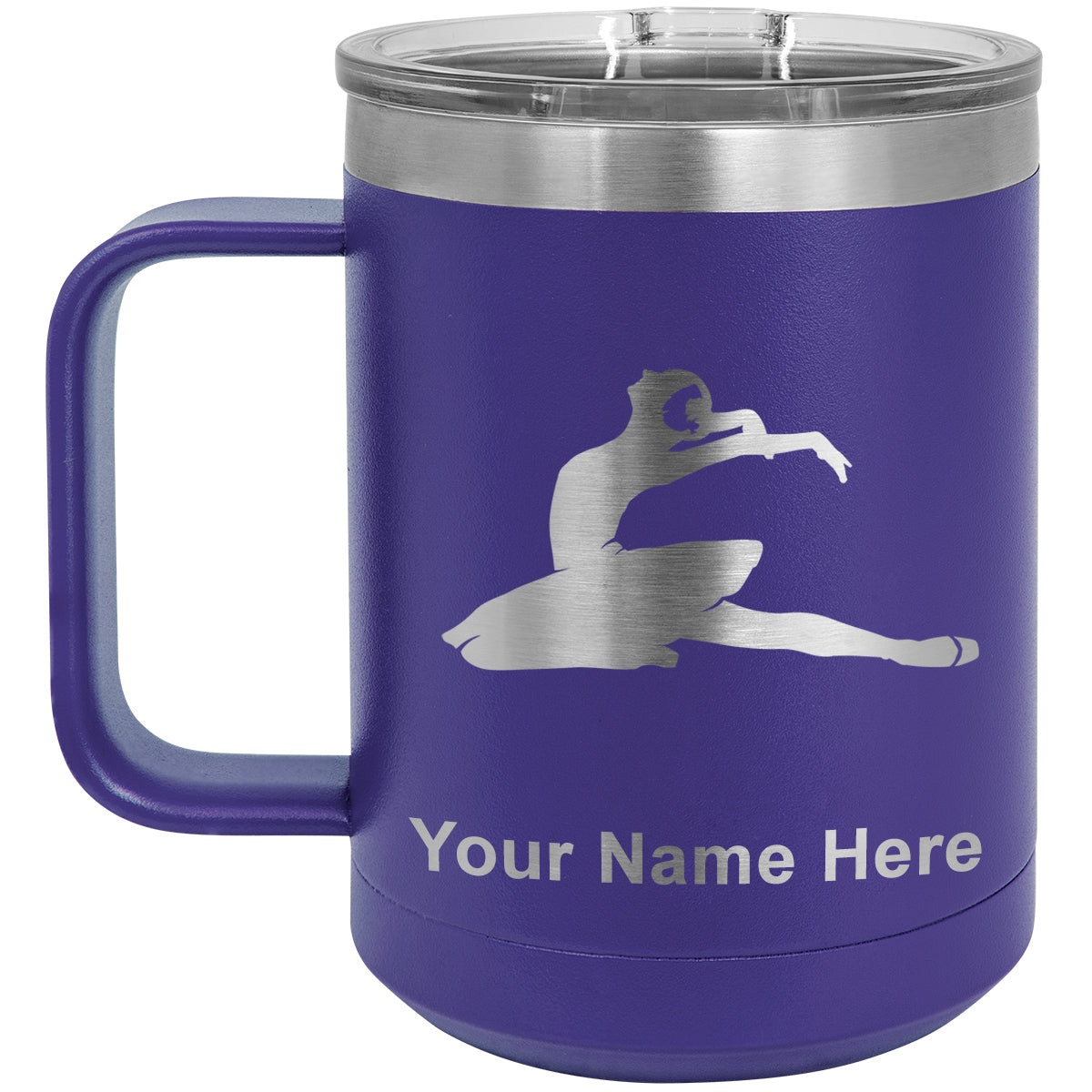 15oz Vacuum Insulated Coffee Mug, Dancer, Personalized Engraving Included