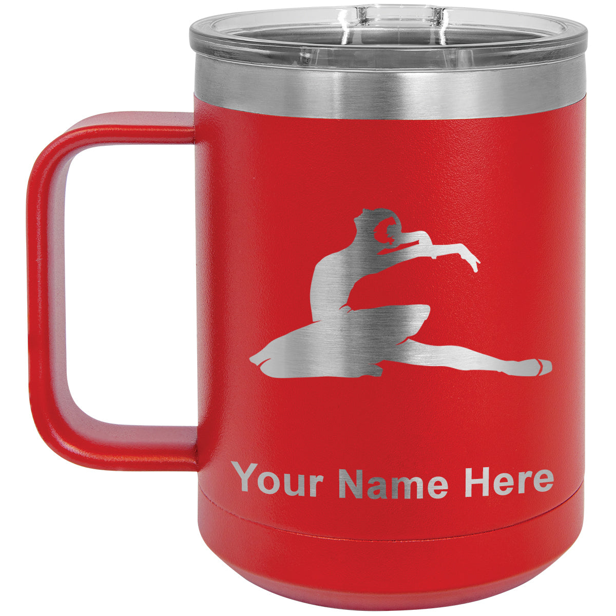 15oz Vacuum Insulated Coffee Mug, Dancer, Personalized Engraving Included