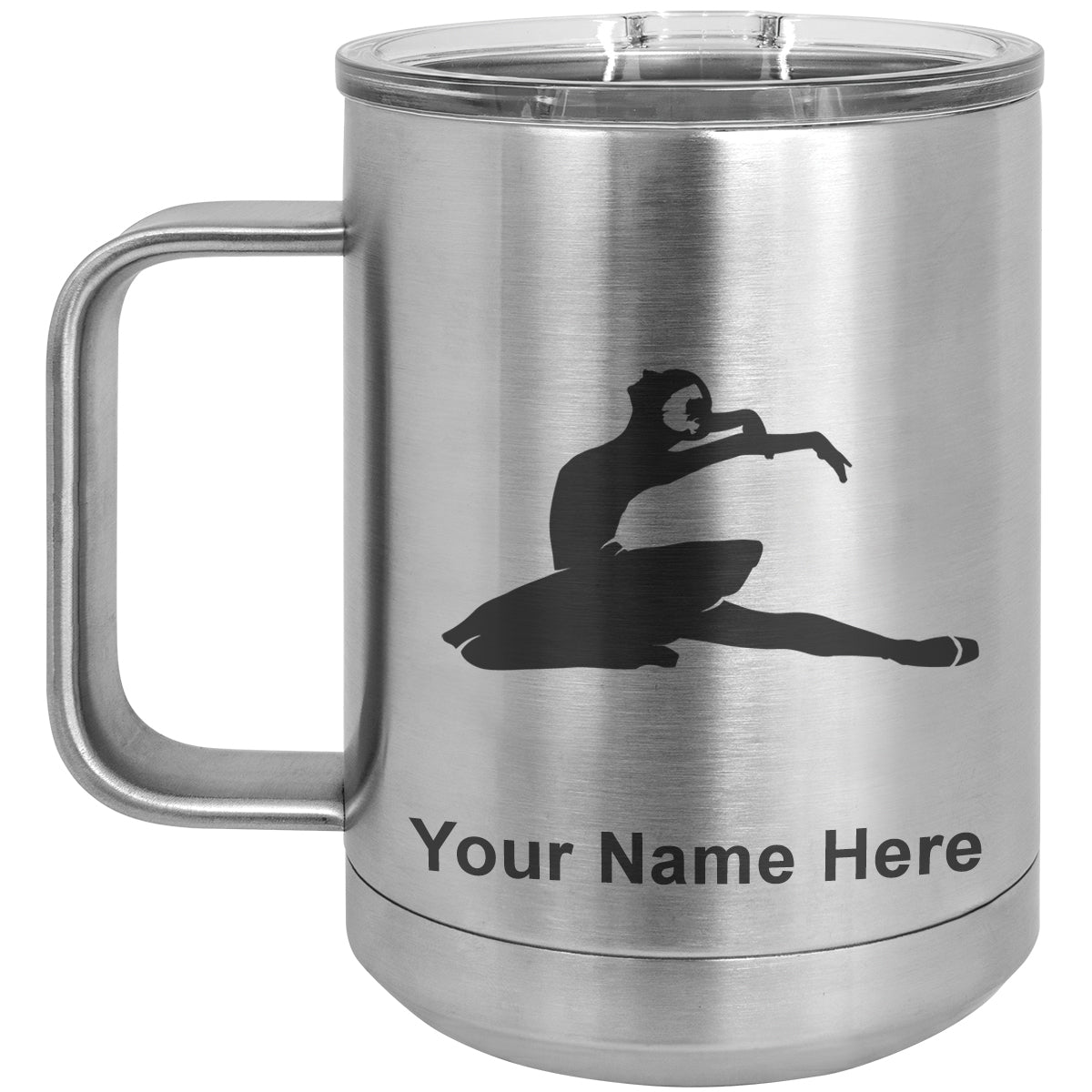 15oz Vacuum Insulated Coffee Mug, Dancer, Personalized Engraving Included