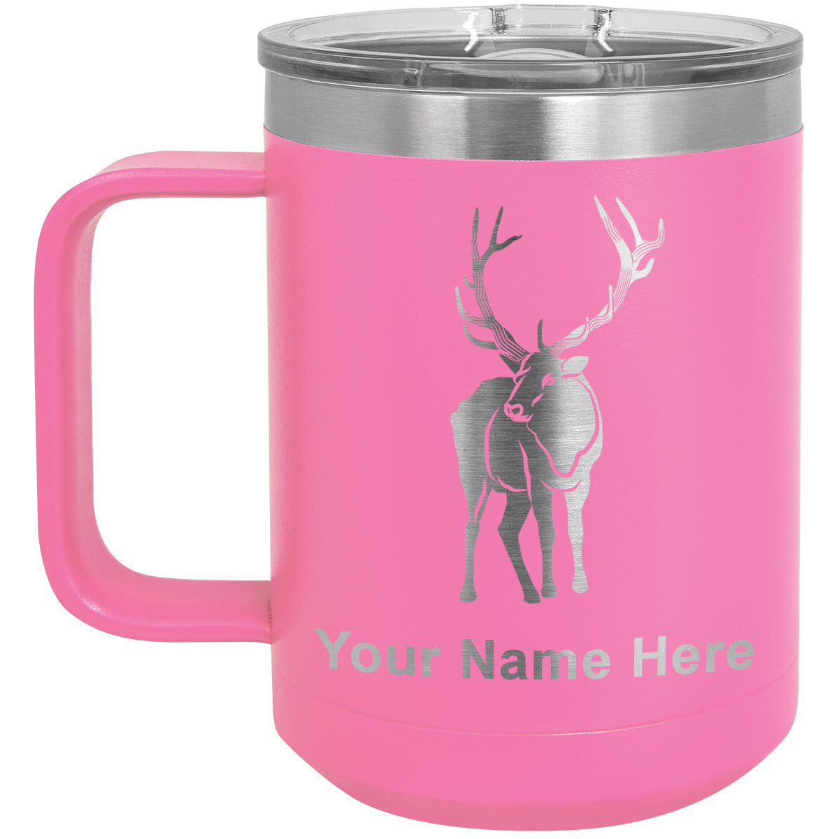 15oz Vacuum Insulated Coffee Mug, Elk, Personalized Engraving Included
