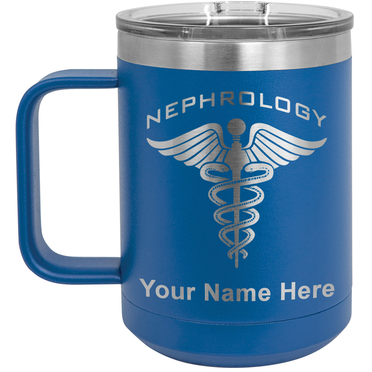 15oz Vacuum Insulated Coffee Mug, Nephrology, Personalized Engraving Included