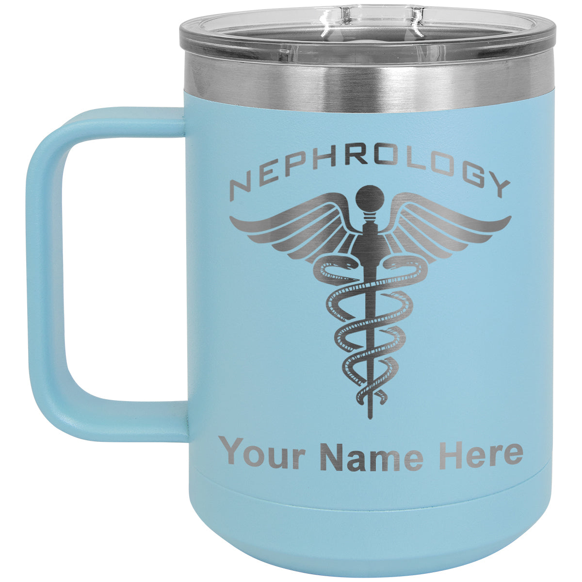 15oz Vacuum Insulated Coffee Mug, Nephrology, Personalized Engraving Included