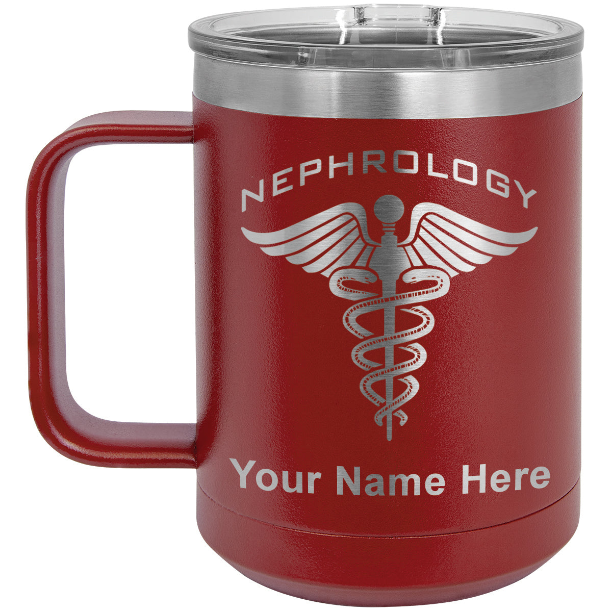 15oz Vacuum Insulated Coffee Mug, Nephrology, Personalized Engraving Included