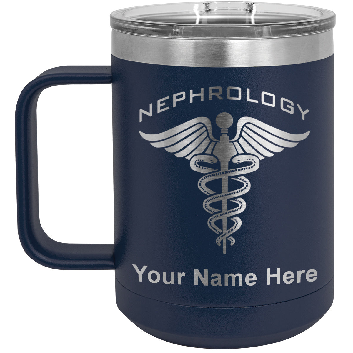 15oz Vacuum Insulated Coffee Mug, Nephrology, Personalized Engraving Included