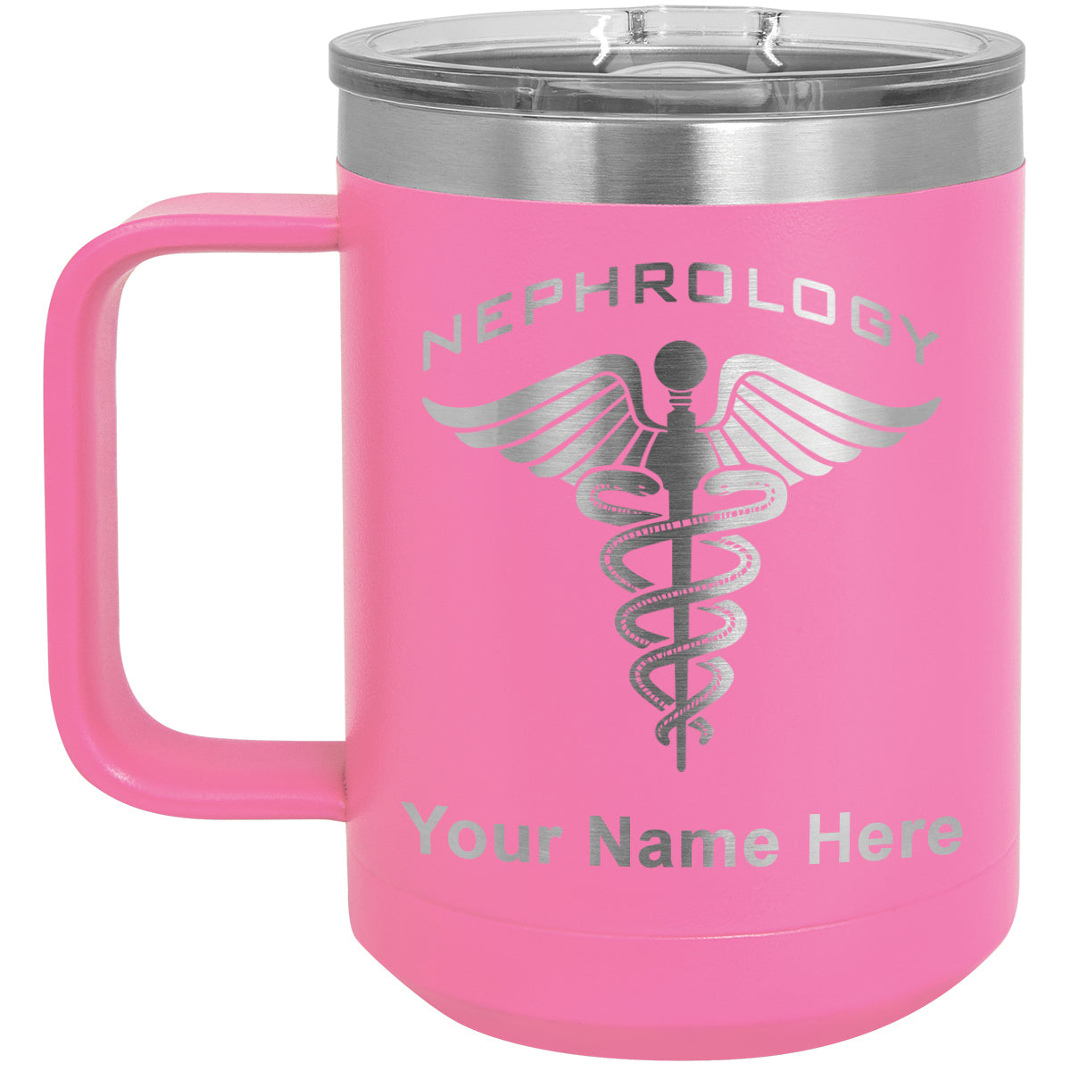 15oz Vacuum Insulated Coffee Mug, Nephrology, Personalized Engraving Included