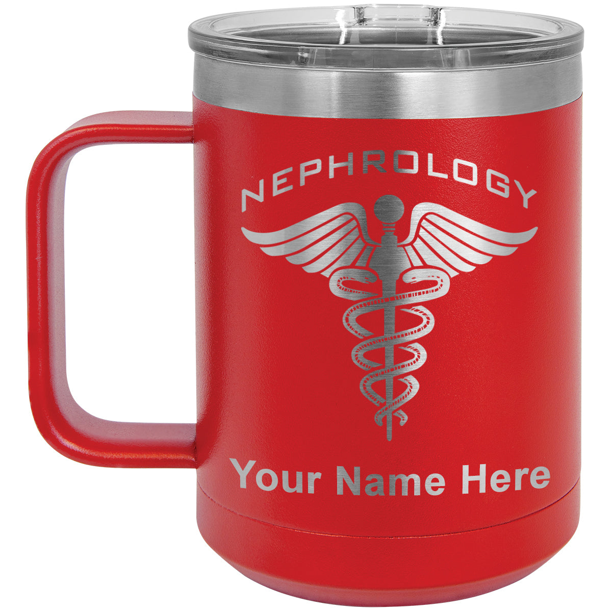 15oz Vacuum Insulated Coffee Mug, Nephrology, Personalized Engraving Included