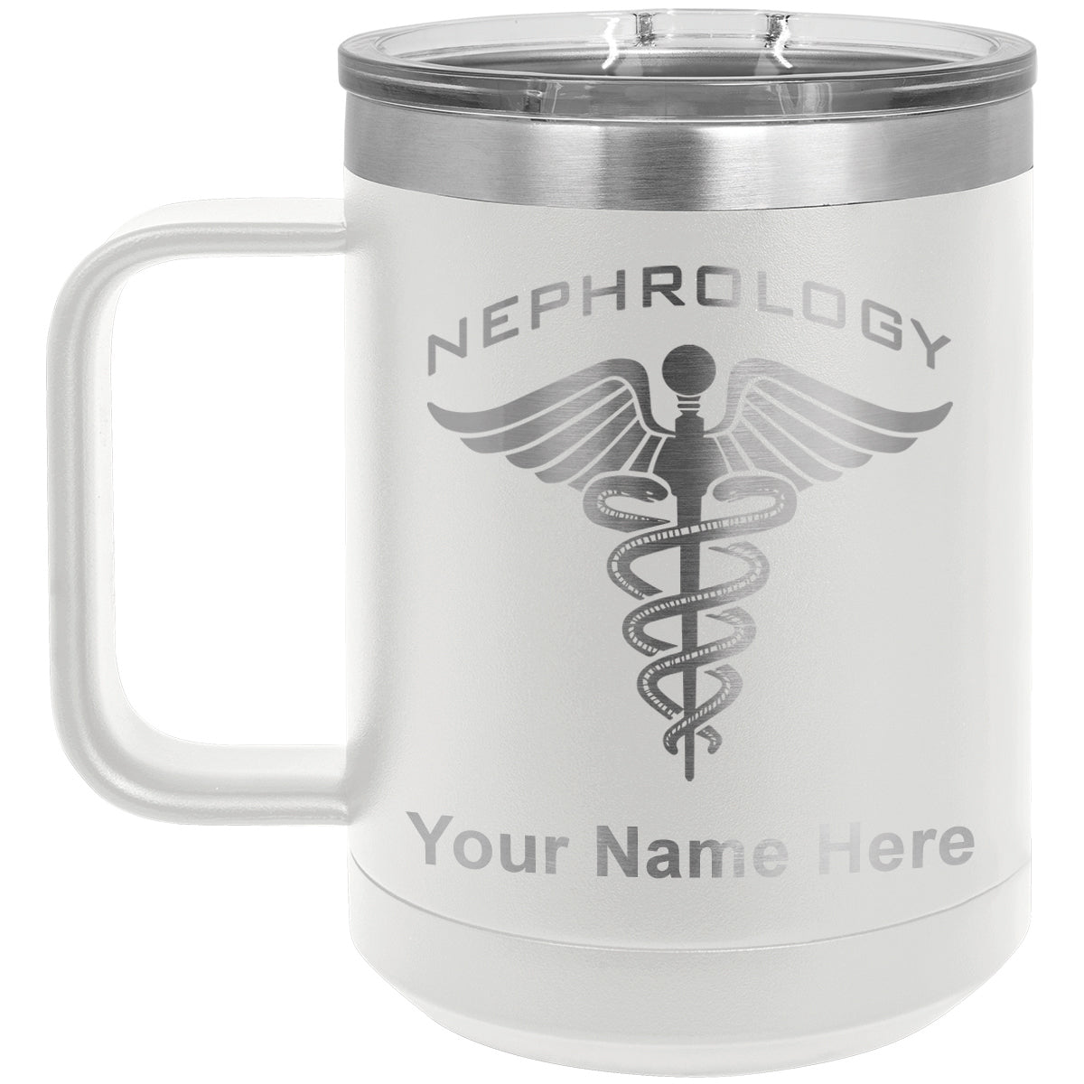 15oz Vacuum Insulated Coffee Mug, Nephrology, Personalized Engraving Included