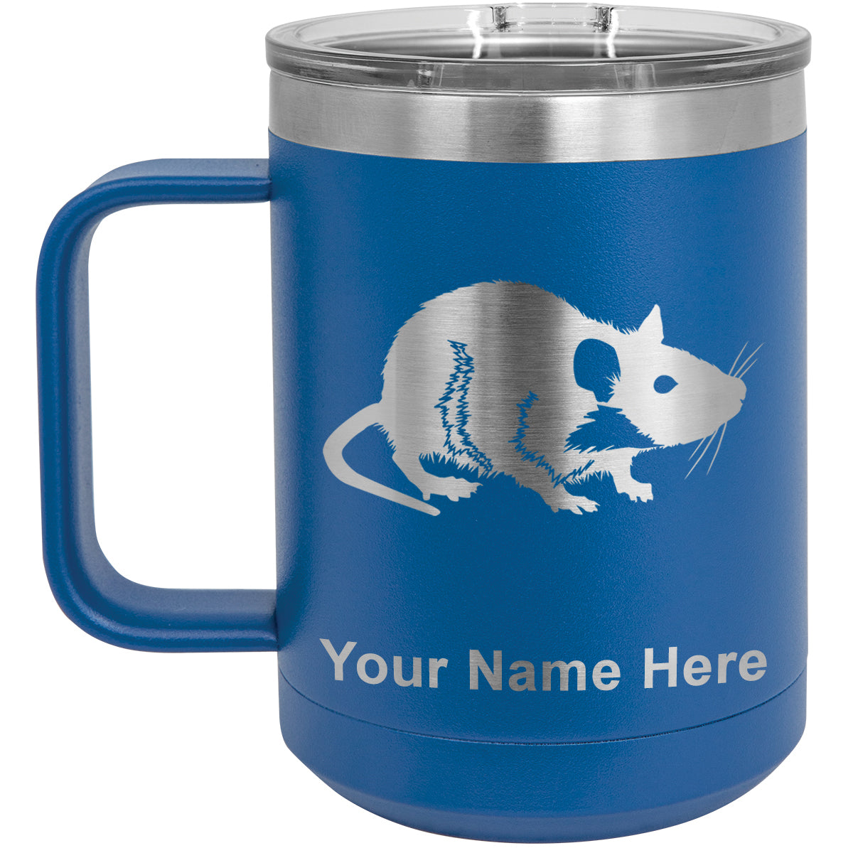 15oz Vacuum Insulated Coffee Mug, Rat, Personalized Engraving Included