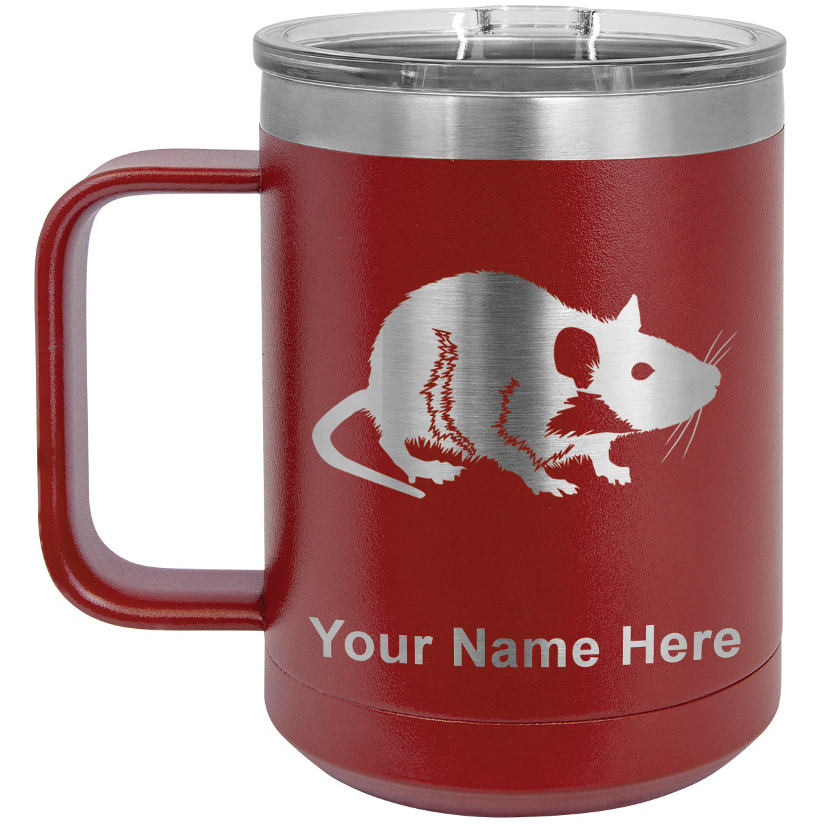 15oz Vacuum Insulated Coffee Mug, Rat, Personalized Engraving Included