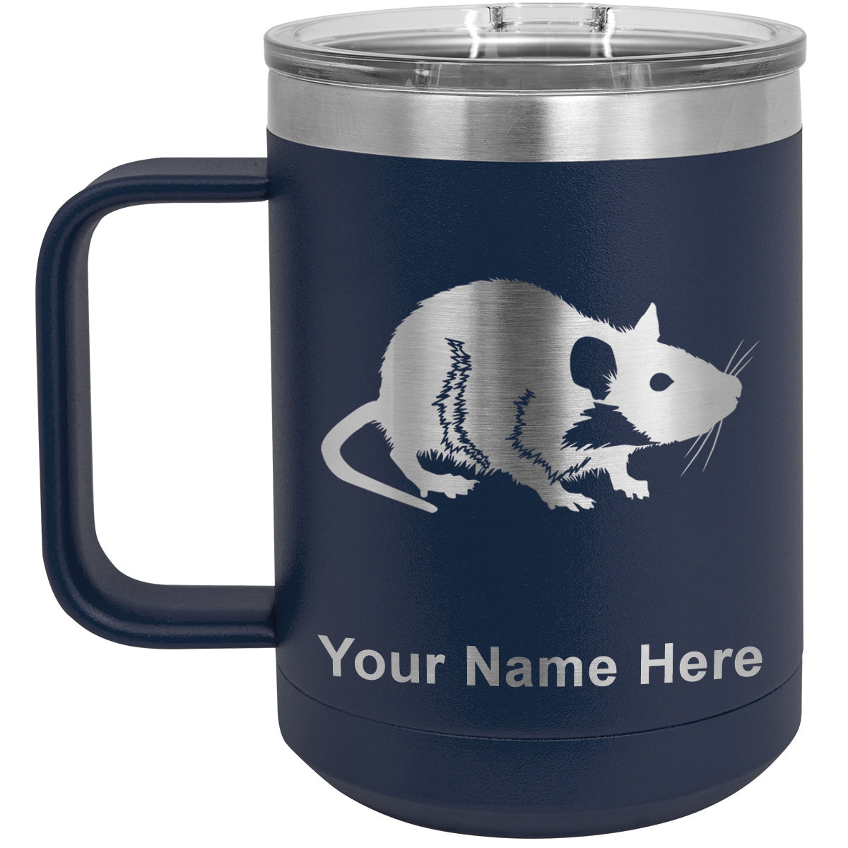 15oz Vacuum Insulated Coffee Mug, Rat, Personalized Engraving Included