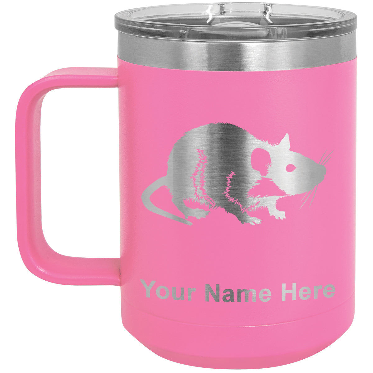 15oz Vacuum Insulated Coffee Mug, Rat, Personalized Engraving Included