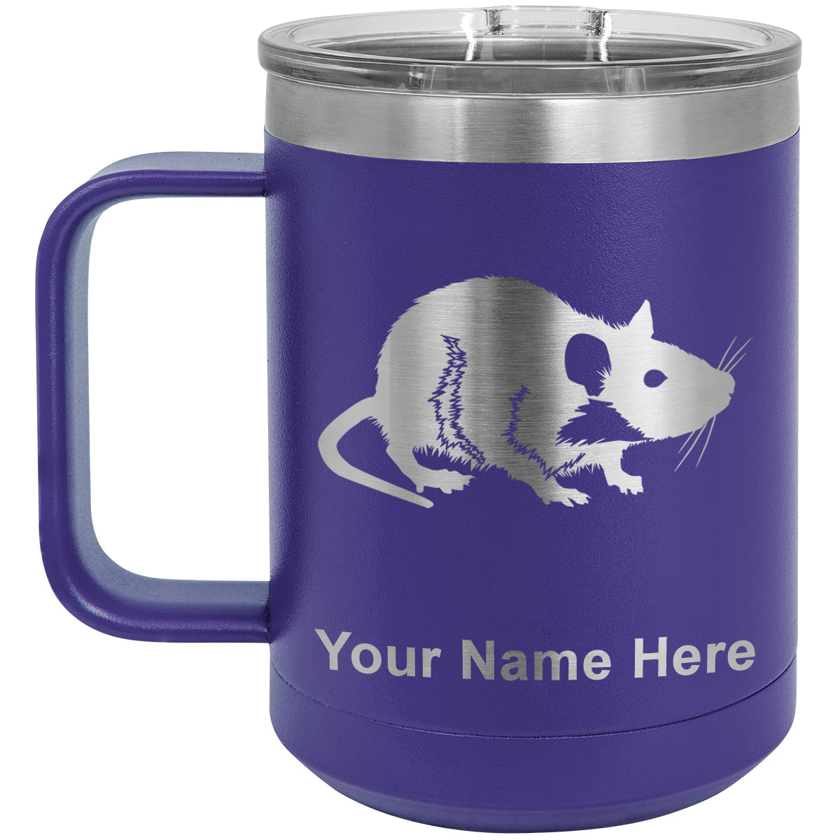 15oz Vacuum Insulated Coffee Mug, Rat, Personalized Engraving Included
