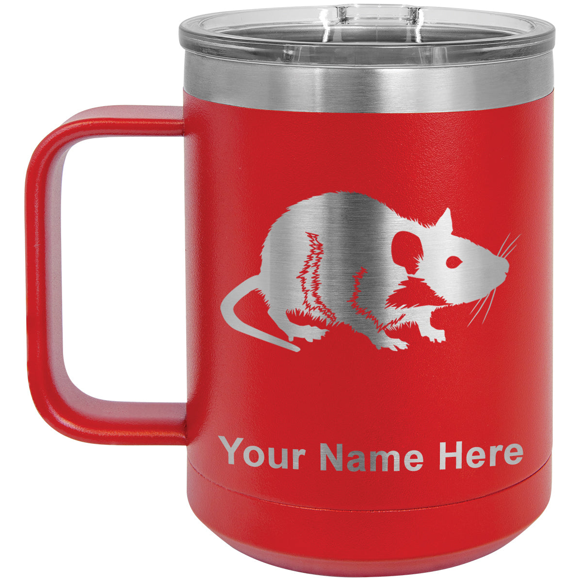15oz Vacuum Insulated Coffee Mug, Rat, Personalized Engraving Included