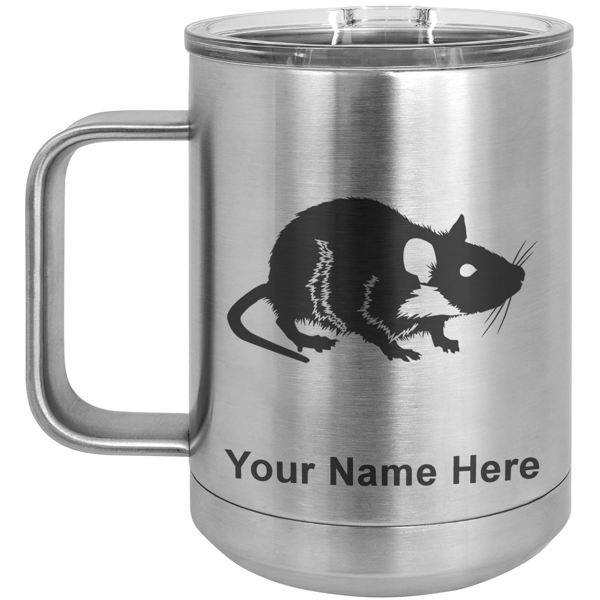 15oz Vacuum Insulated Coffee Mug, Rat, Personalized Engraving Included