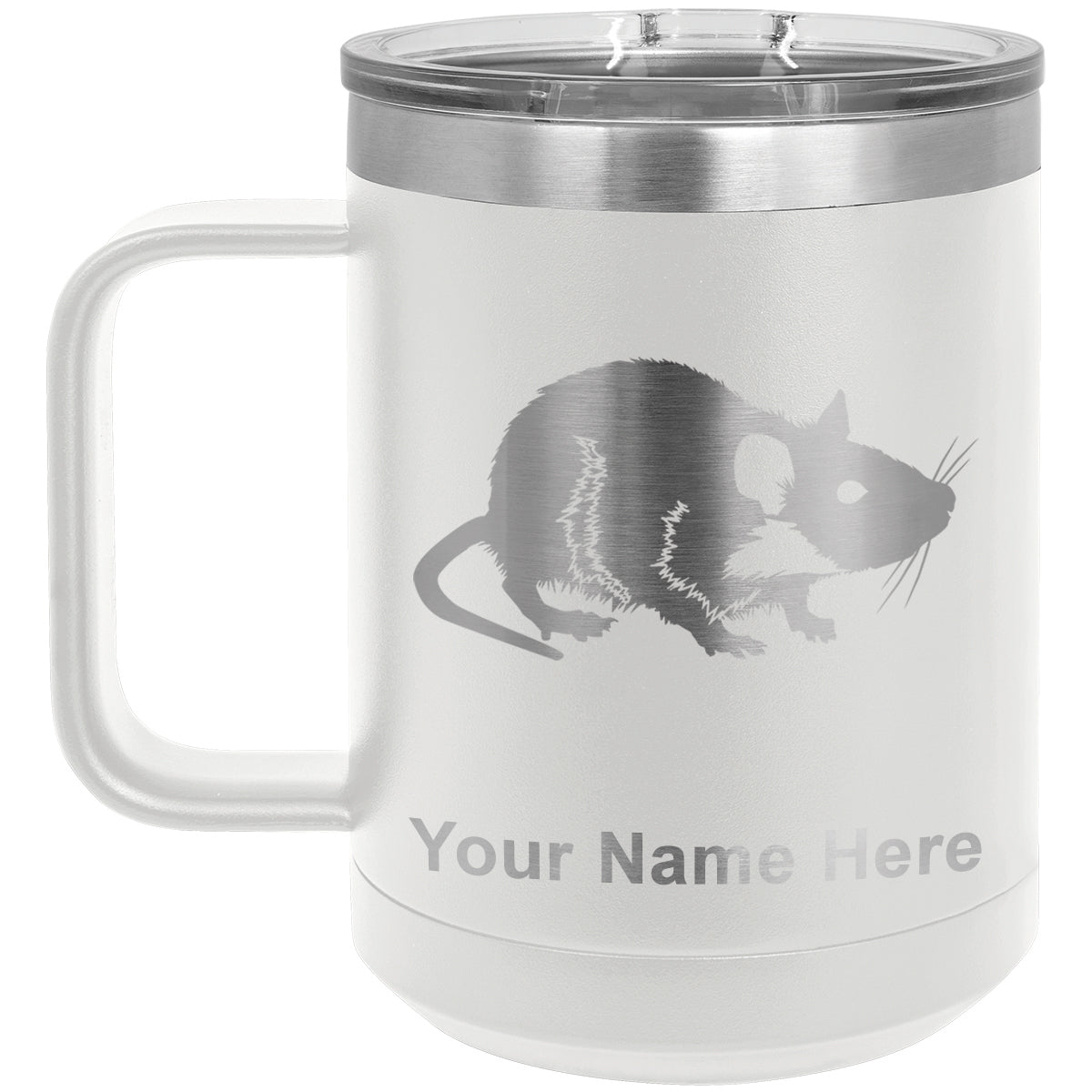 15oz Vacuum Insulated Coffee Mug, Rat, Personalized Engraving Included