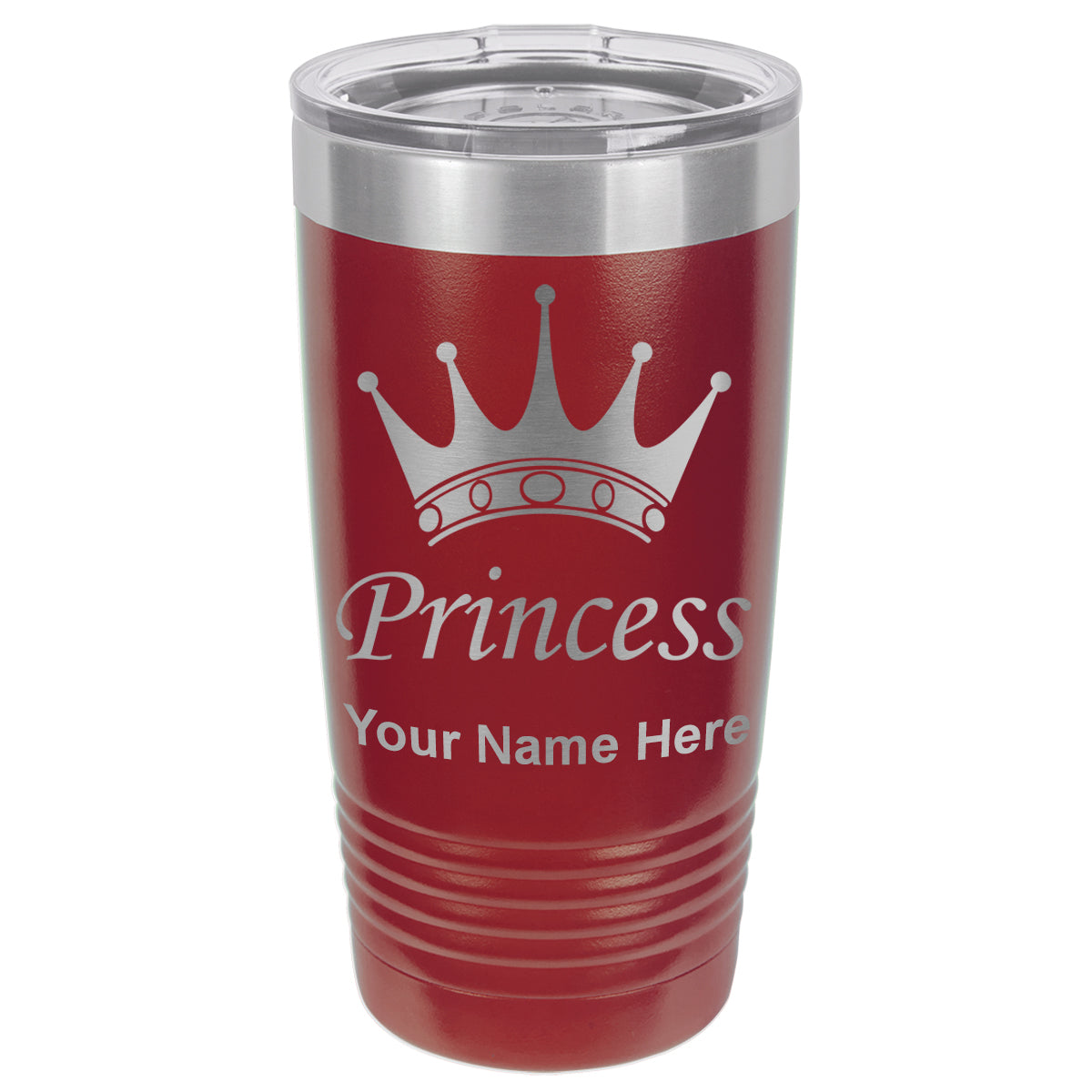 20oz Vacuum Insulated Tumbler Mug, Princess Crown, Personalized Engraving Included