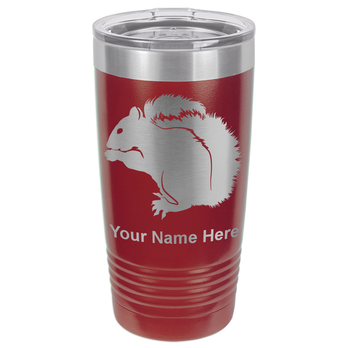 20oz Vacuum Insulated Tumbler Mug, Squirrel, Personalized Engraving Included