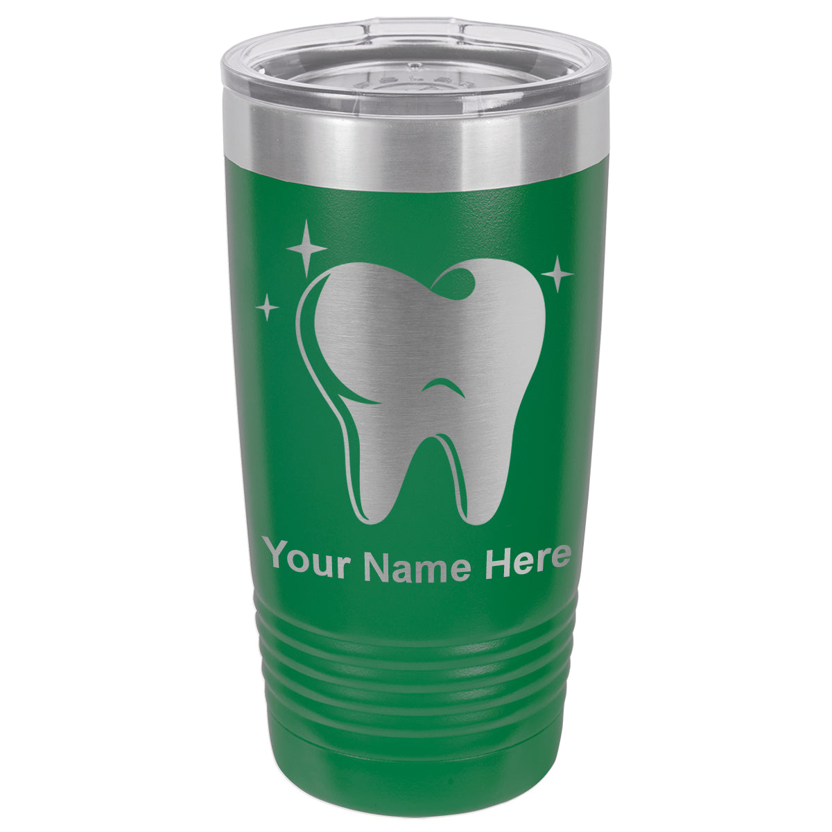 20oz Vacuum Insulated Tumbler Mug, Tooth, Personalized Engraving Included