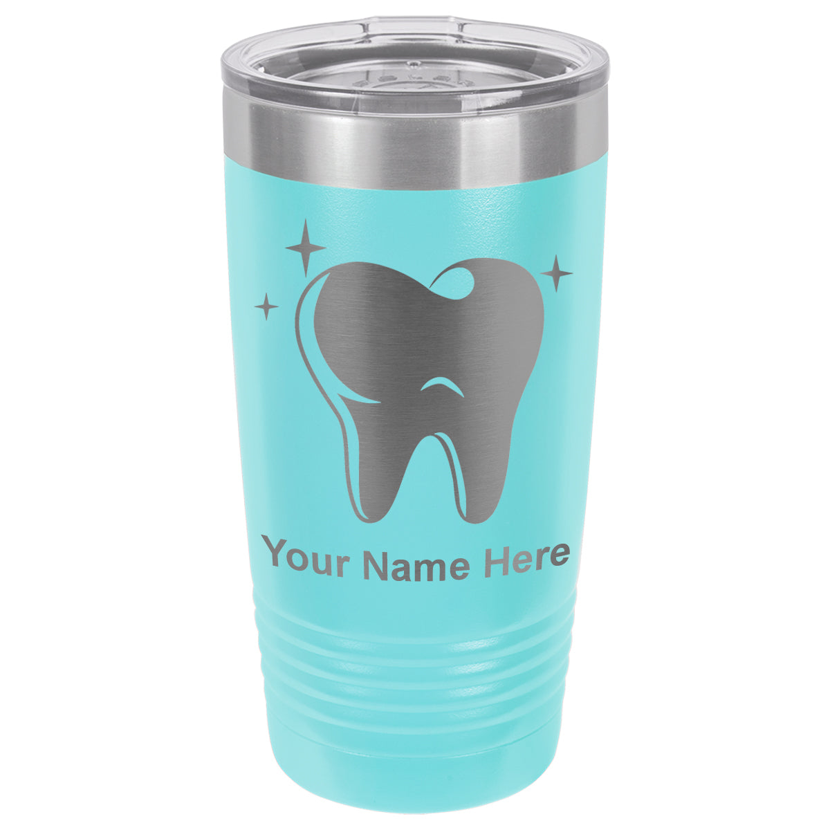 20oz Vacuum Insulated Tumbler Mug, Tooth, Personalized Engraving Included
