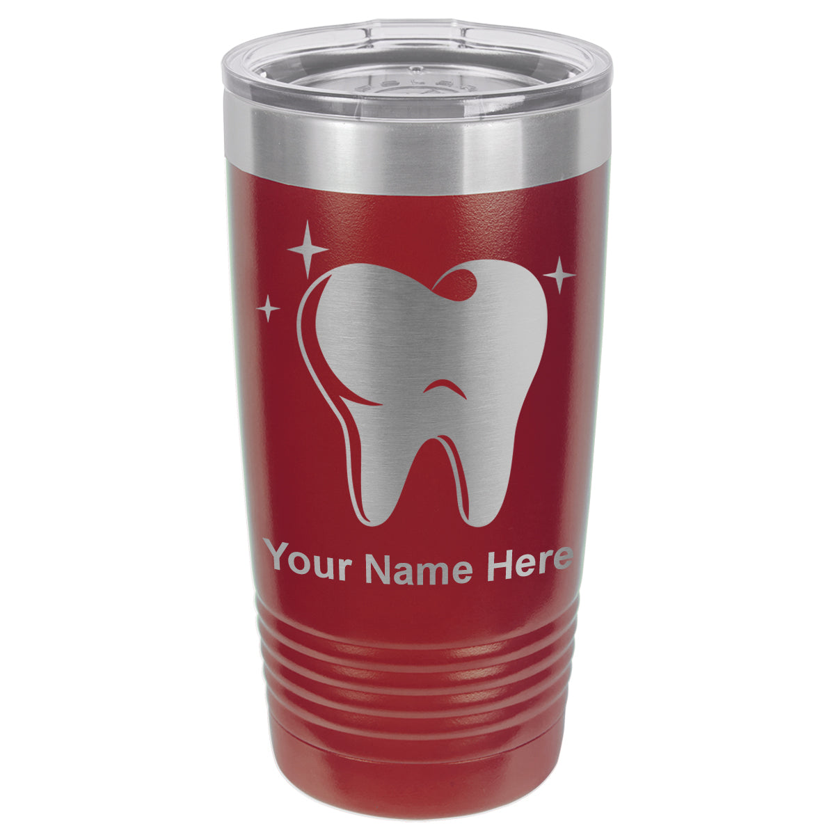 20oz Vacuum Insulated Tumbler Mug, Tooth, Personalized Engraving Included