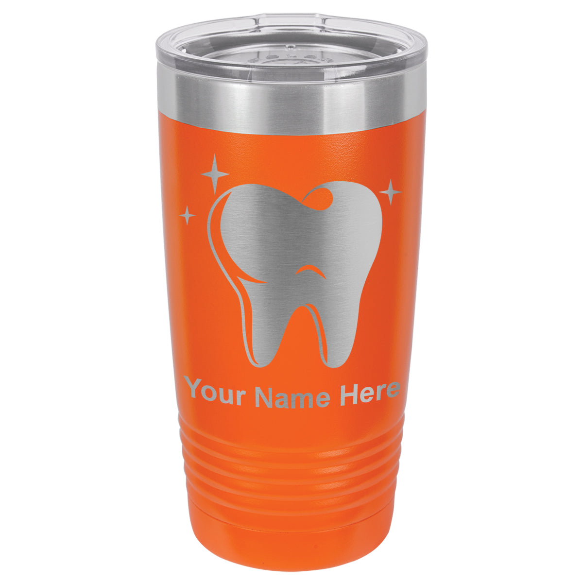 20oz Vacuum Insulated Tumbler Mug, Tooth, Personalized Engraving Included