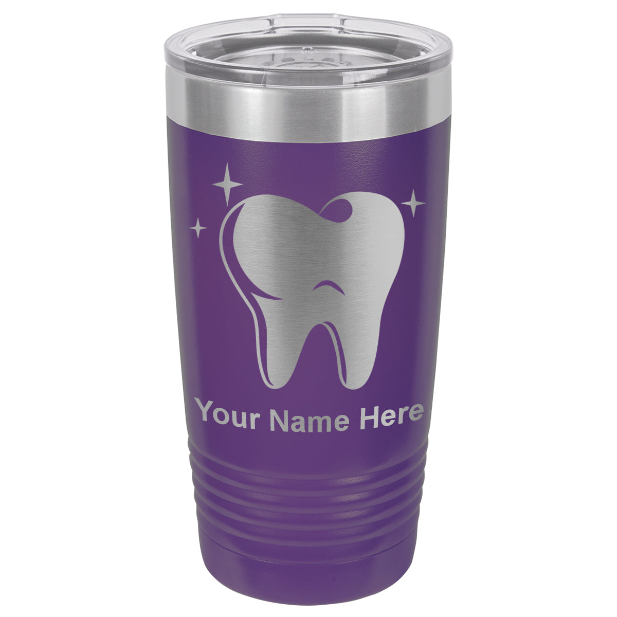 20oz Vacuum Insulated Tumbler Mug, Tooth, Personalized Engraving Included