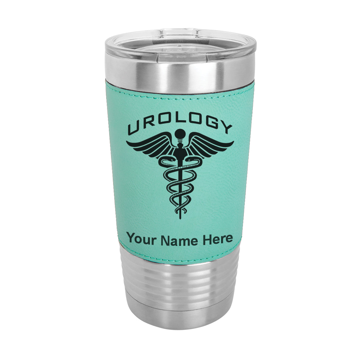 20oz Faux Leather Tumbler Mug, Urology, Personalized Engraving Included
