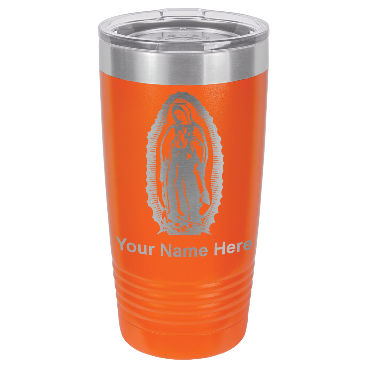 20oz Vacuum Insulated Tumbler Mug, Virgen de Guadalupe, Personalized Engraving Included