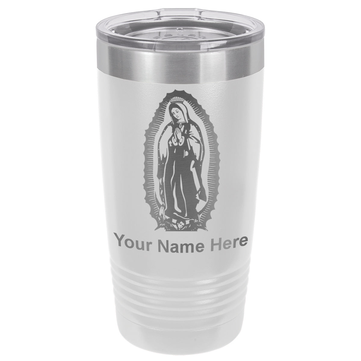 20oz Vacuum Insulated Tumbler Mug, Virgen de Guadalupe, Personalized Engraving Included