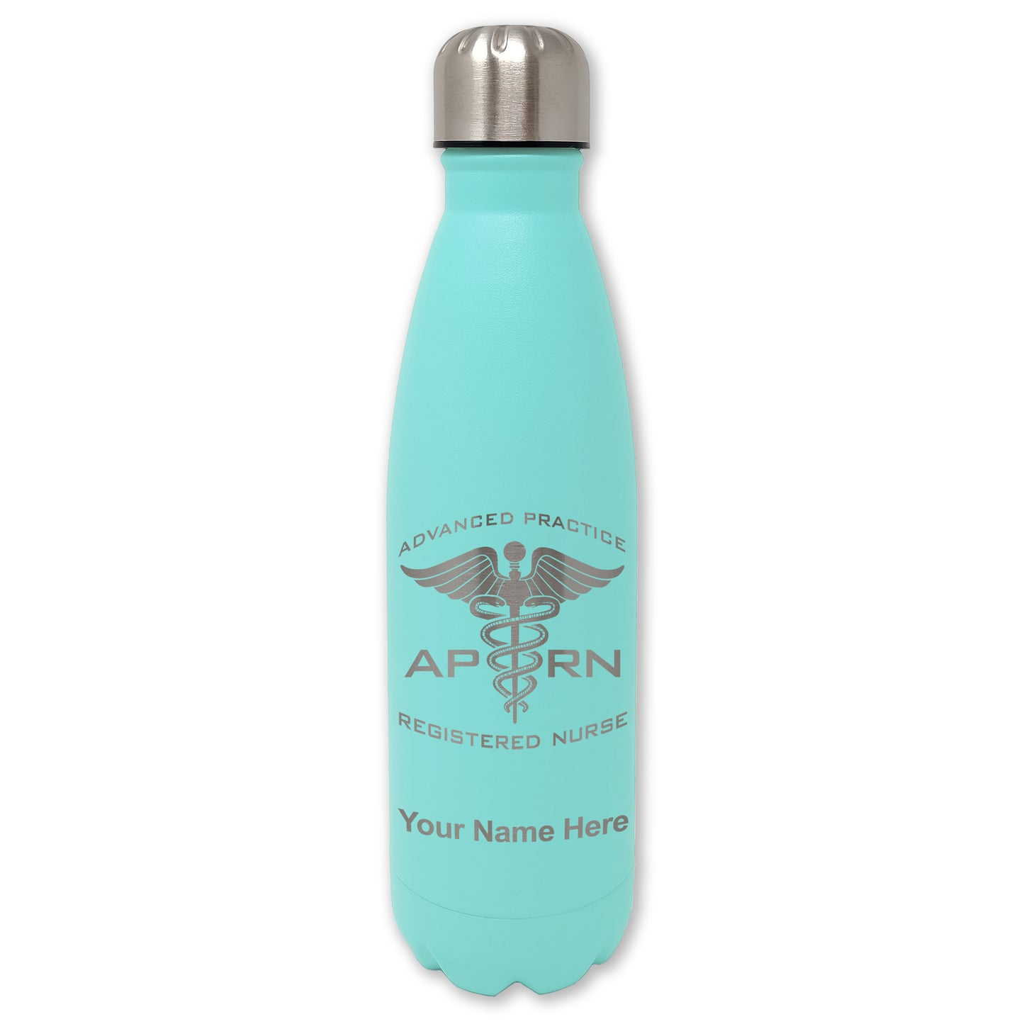 LaserGram Double Wall Water Bottle, APRN Advanced Practice Registered Nurse, Personalized Engraving Included