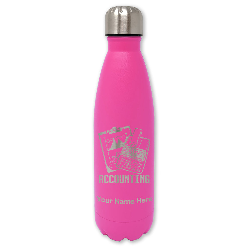 LaserGram Double Wall Water Bottle, Accounting, Personalized Engraving Included
