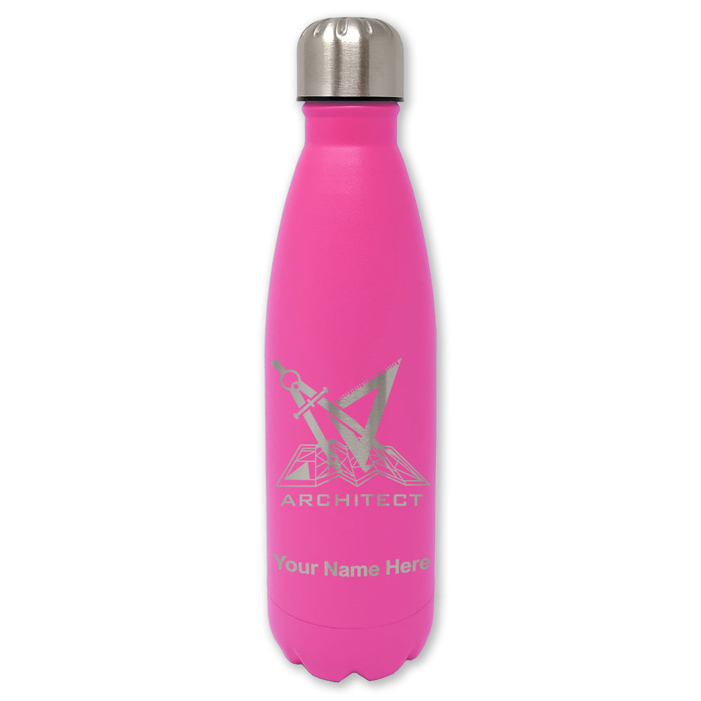 LaserGram Double Wall Water Bottle, Architect Symbol, Personalized Engraving Included