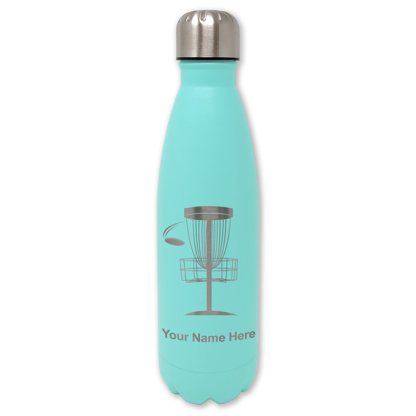 LaserGram Double Wall Water Bottle, Disc Golf, Personalized Engraving Included