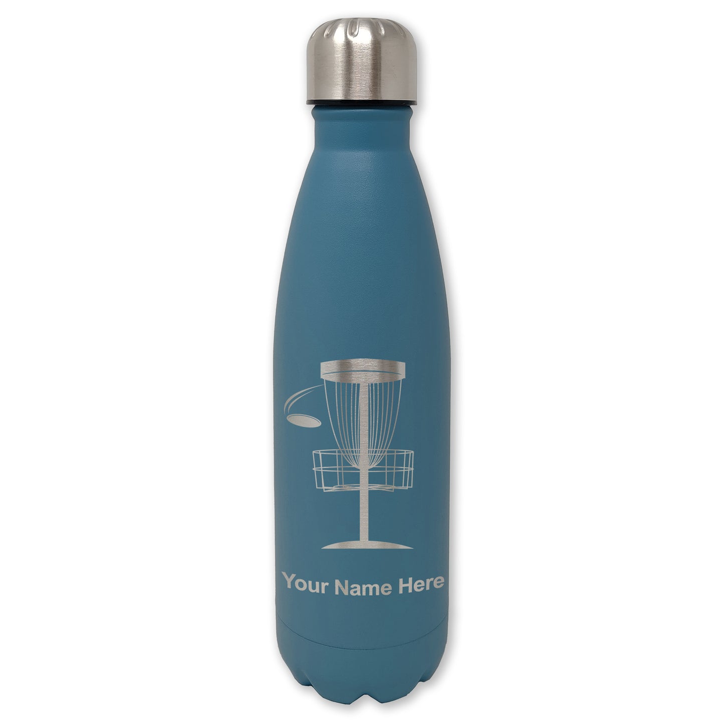 LaserGram Double Wall Water Bottle, Disc Golf, Personalized Engraving Included